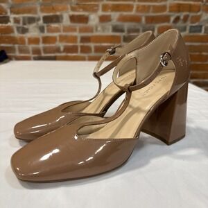 Marc Fisher‎ Women's Tan T-Strap Block Heels Size 10M